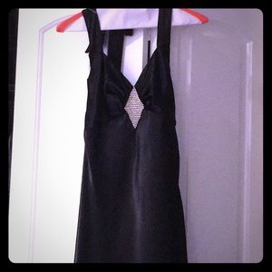 Long black evening gown